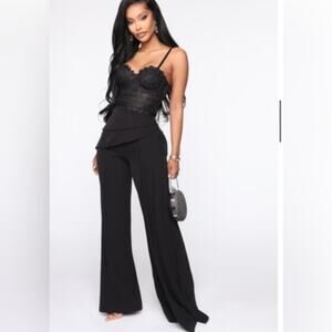 Fashion Nova Asymmetrical Wide Leg Pants